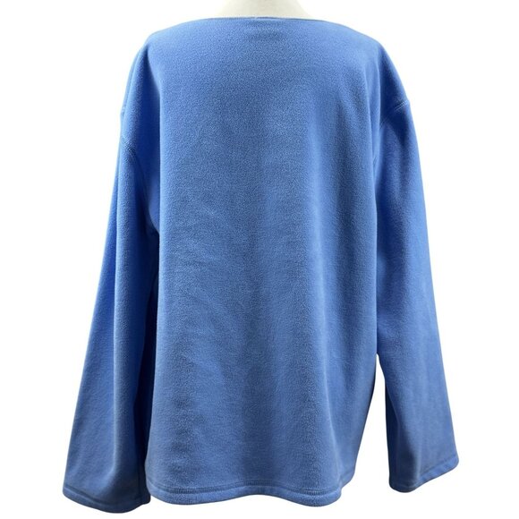 Disney Mickey Mouse Size XL Women's Blue Fleece Pullover Sweatshirt Casual Top - Picture 3 of 6